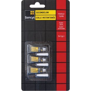 Sencys Secondelijm 1gr 3 Stuks