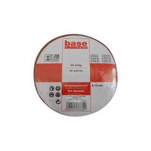 Baseline Schuurpapierpack 115mm 20stuks