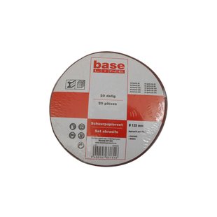 Baseline Schuurpapierpack 125mm 20stuks