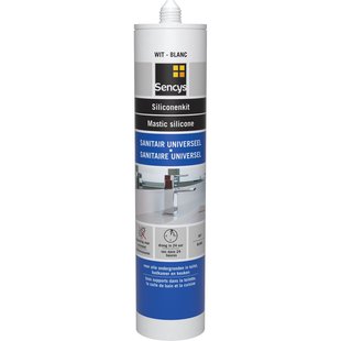 Sencys Siliconenkit Sanitair Wit 310ml