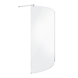 Allibert Wings Gebogen Walk-in Douche Compleet Met Douchebak 210-140cm Rechts Model