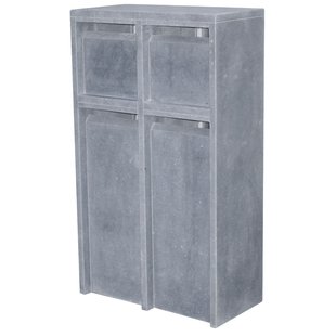 Brievenbusunit Alicante 4box - Natuursteen - Blauwe Hardsteen - 4 Stuks - 73x123x34cm