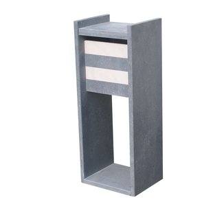 Brievenbus Staande Brievenbus Madrid B/w - Natuursteen - Blauw - 40,3x100x32cm