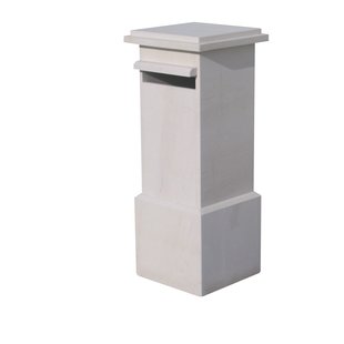 Brievenbus Staande Brievenbus Bilbao - Natuursteen - Beige - 36x99x36cm