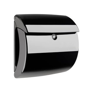 Burg Wachter Wandbrievenbus Piano 886 - Kunststof - Zwart - 38x40x17,8 Cm