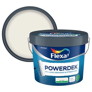 Flexa Powerdek Muurverf - Mat - Gebroken Wit / Ral 9010 - 2,5l