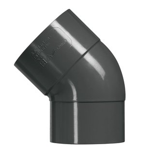 Martens Elleboog Pvc Antraciet 45° 80mm