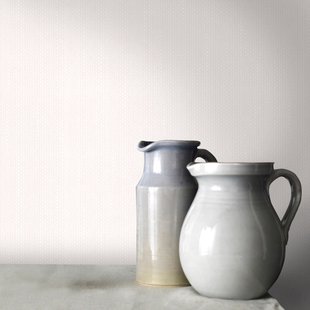 Sencys Vinylbehang Overschilderbaar Weefsel Fijn - Wit - 10,00m X 52cm