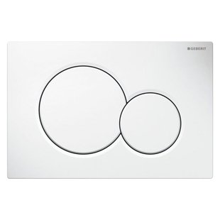 Geberit Bedieningspaneel Sigma 01 - Kunststof - Wit - Tweeknops - 24,6x16,4cm