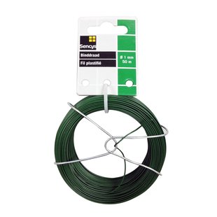 Sencys Binddraad Geplastificeerd Staal Groen Ø1mmx50m