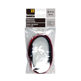 Sencys Klittenband - Zwart - 60mm X 20mm - 2 Stuks