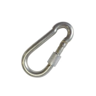 Sencys Karabijnhaak - Gegalvaniseerd - Met Schroefsluiting - Diam. 8mm - 80mm