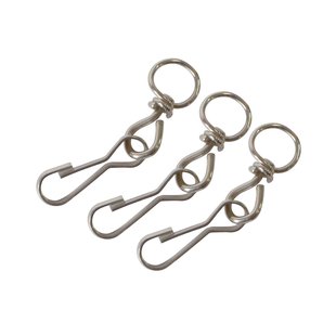 Sencys Sluithaak - Nikkel - Met Ring - 55 Mm - 3 Stuks