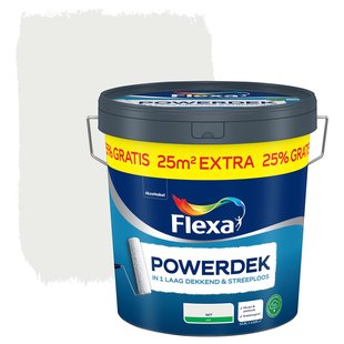 Flexa Powerdek Muurverf - Mat - Wit - 12,5l