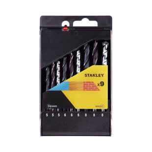 Stanley Multimateriaalboor Set - Diam. 5/6/8mm - 9 Stuks