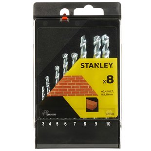 Stanley Betonboor Sds Plus Set - Diam. 3/4/5/6/7/8/9/10mm - 8 Stuks