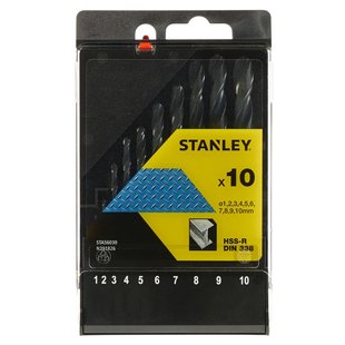 Stanley Hss-metaalboor Set - Diam. 1-10mm - 10 Stuks