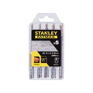 Stanley Fatmax Betonboor Sds Plus Set - Diam. 5/5,5/6/8/10mm - 5 Stuks