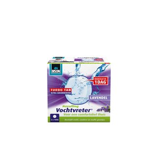Bison Vochtvreter Ambiance Turbo Tab Lavendel Navulverpakking