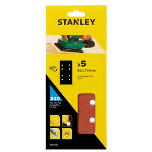 Stanley Schuurstroken Vlakschuurmachine Sta31592-xj 93x190mm K240 5 Stuks