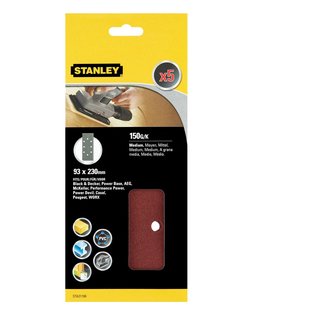 Stanley Schuurstroken Vlakschuurmachine Sta31166-xj 93x230mm K150 5 Stuks