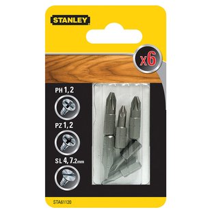 Stanley Schroefbits Sta61120-xj 25mm 6-delig