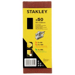 Stanley Schuurstroken Vlakschuurmachine Sta31225-qz 93x230mm Assorti 50 Stuks
