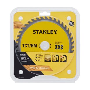 Stanley Cirkelzaagblad Tct/hm 190x30x30t Fijn