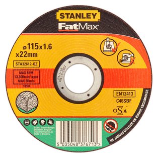 Stanley Fatmax Slijpschijf Steen Sta32612-qz Ø115mm