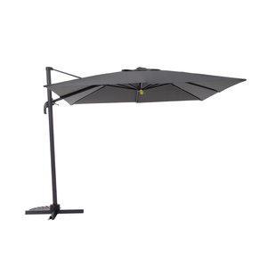 Central Park Zweefparasol Relax - D 300cm - Antraciet - 360° Draaibaar 200g/m² Aluminium Mast