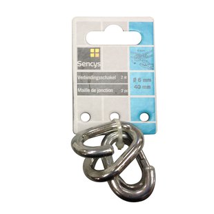 Sencys Verbindingsschakel - Verzinkt - Diam. 6x40mm - 2 Stuks