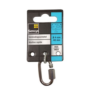Sencys Snelschakel - Rvs - Diam. 4x40mm
