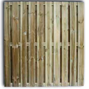 Houten Schutting - Privacy - Grenen - Groen Geïmpregneerd - Recht - 180x180cm - Fsc/pefc