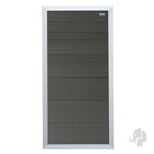 Elephant Tuinscherm Wpc Forte Zilver Recht 90x180cm