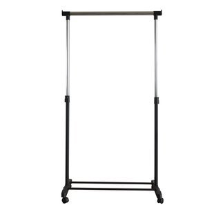 Kledingrek Met 4 Wielen Zwart 90x79,5x43cm