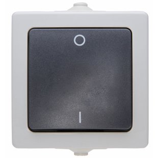 Sencys 2-poligeschakelaar Ip44 Denver Grijs