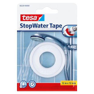 Tesa Teflon Tape Stopwater - Wit - 12m X 12mm - 6 Stuks