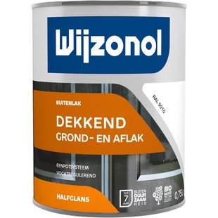 Wijzonol Dekkend Halfglans Ral9010 750ml
