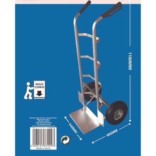 Steekwagen - 350x200mm - 150kg - Aluminium - Antiroest