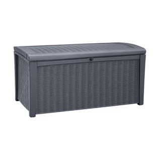 Keter Kussenbox Borneo - Rattan - Antraciet - 416l - 129,5x70x62,5cm
