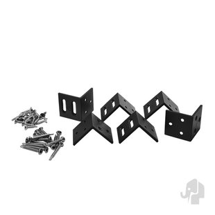 Elephant Hoekstukken + Schroeven Voor Houten Tuinschermen Forte Aluminium Antraciet