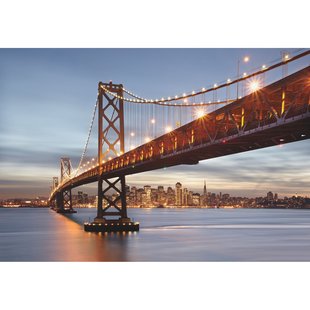 Komar Fotobehang Bay Bridge - Meerkleurig - 2,54m X 368cm