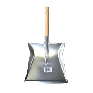 Stofblik Metaal Met Houten Steel