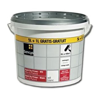 Sencys Rapid Dry Primer - Muur En Plafond - Wit - 6l
