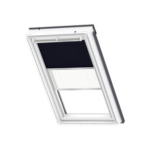 Velux Duo Verduisterend Dakraam Rolgordijn Met Plissé Mk04 1100s Donkerblauw