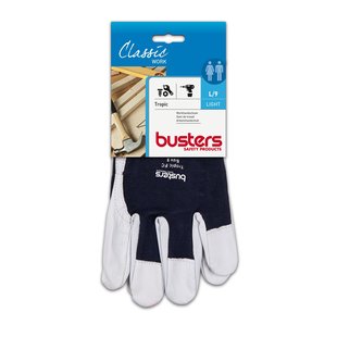 Busters Handschoenen Tropic Leder Zwart/wit L