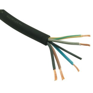 Sencys Stroomkabel Neopreen 2,5m 5x2,5 Mm² Zwart