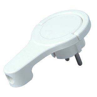 Kopp Platte Stekker Ra + Zij-invoer 8 Mm Wit