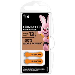 Duracell Knoopcel Da13 1,4v 6 Stuks