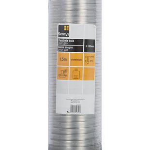 Sencys Flexbuis Aluminium Voor Geiser En Vmc Ø132-139mm 150cm